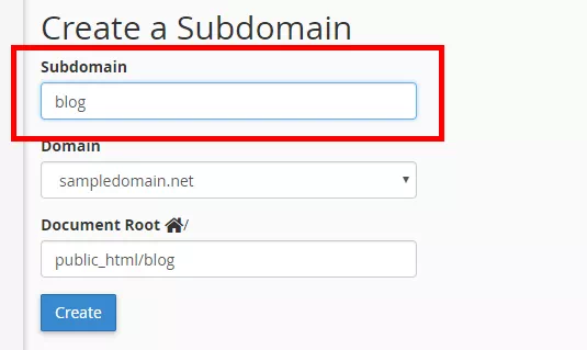 Doteasy cPanel create subdomain