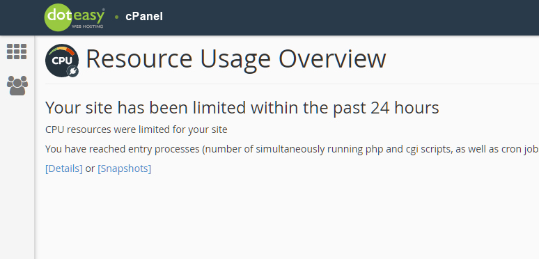 cPanel concurrent usage limited within 24 hours