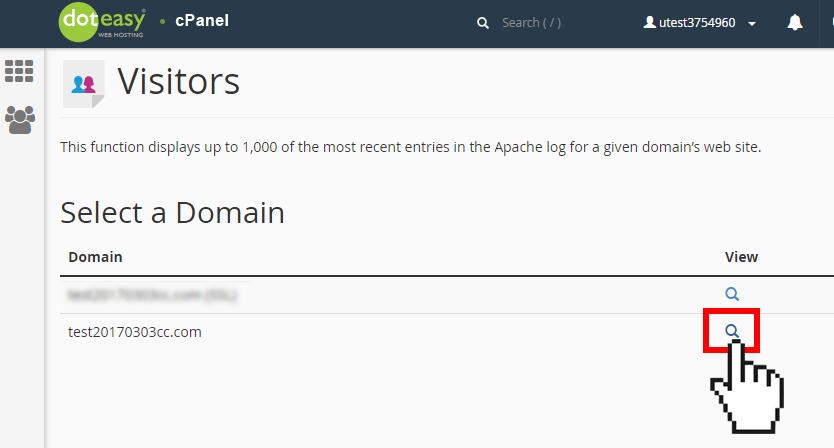 understanding the visitors metrics in cpanel doteasy com visitors log