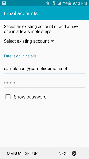 accessing your domain emails on an android device doteasy com setup email on android