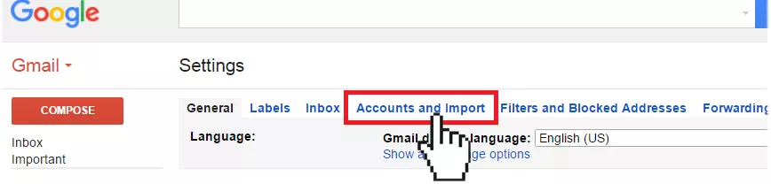 gmail accounts and import