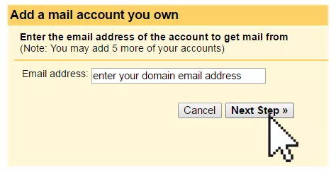 adding a mail account into gmail