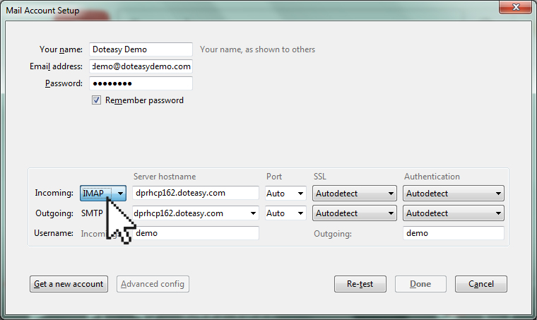 login thunderbird mail