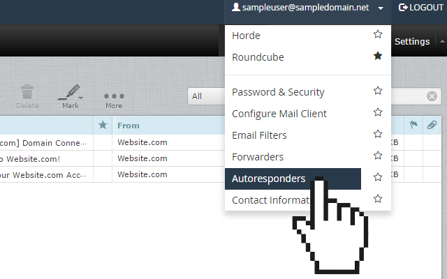 inmotion hosting webmail autoresponder is blank