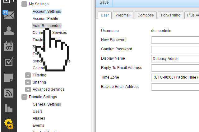 SmarterMail autoresponder