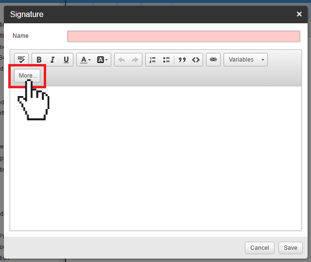 Smartermail Signature more options