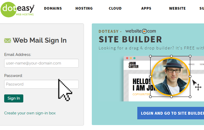 Doteasy webmail