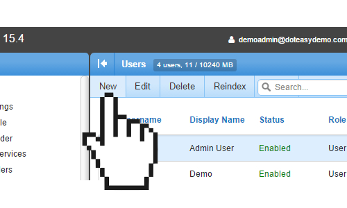 SmarterMail create new user