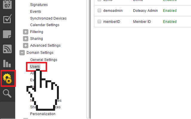 SmarterMail Users Settings
