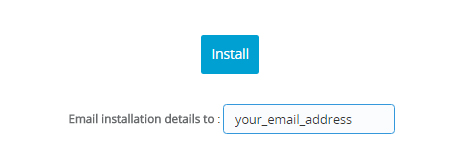 WordPress install screen