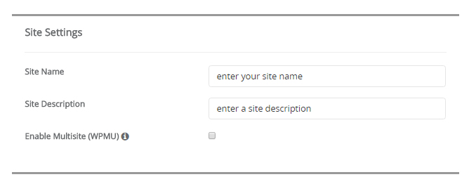WordPress Site Settings