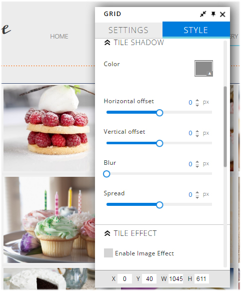 grid image gallery style
