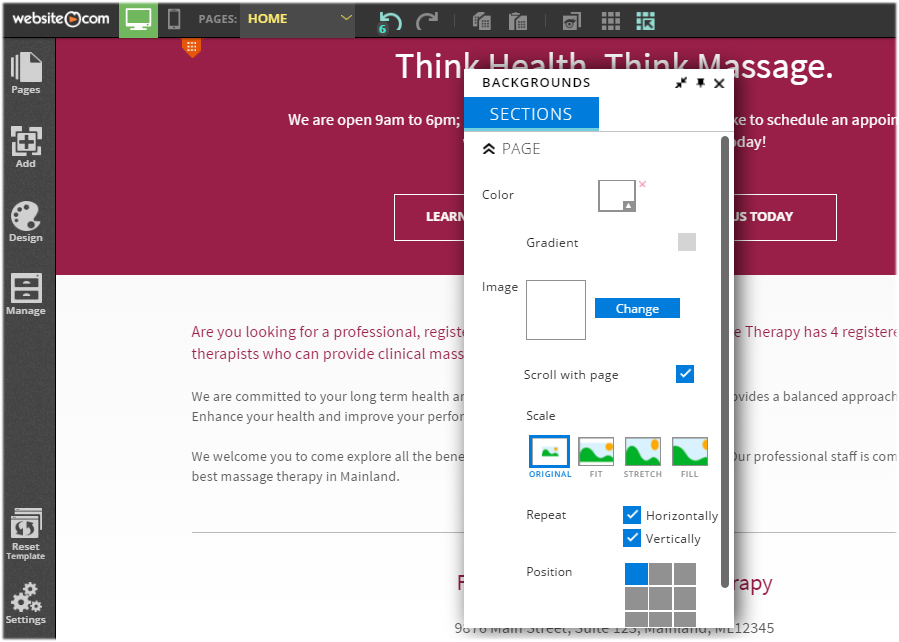 Designing your website header, body and footer | Website.com