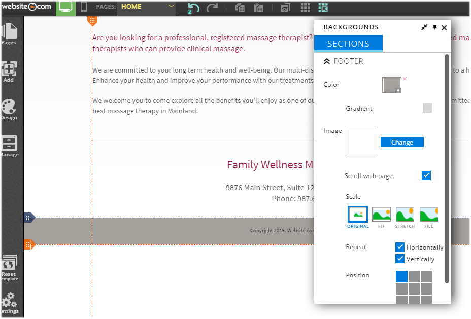 Designing your website header, body and footer | Website.com