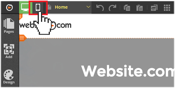 website.com mobile editor