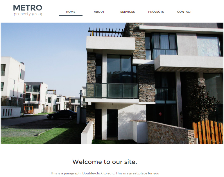website with horizontal menu bar 2