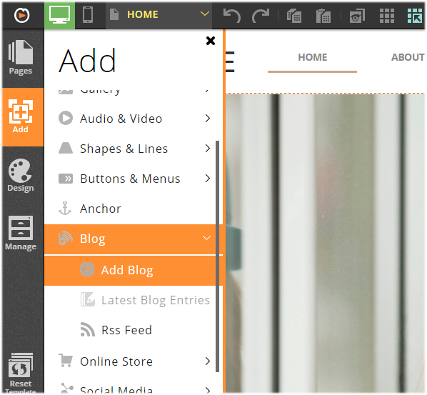 website.com adding blog