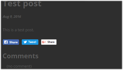 website.com blog social media screenshot