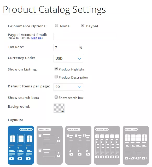 product catalog