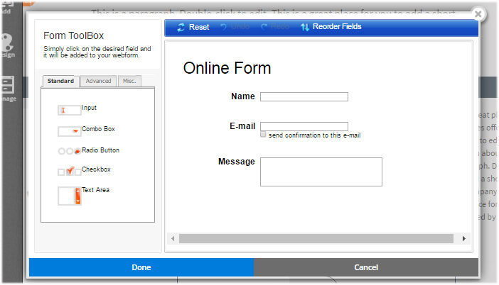 webform builder
