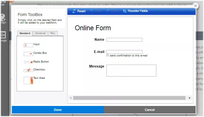 webform builder