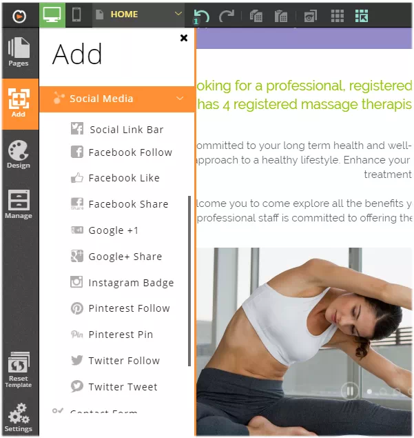 social sharing functionality